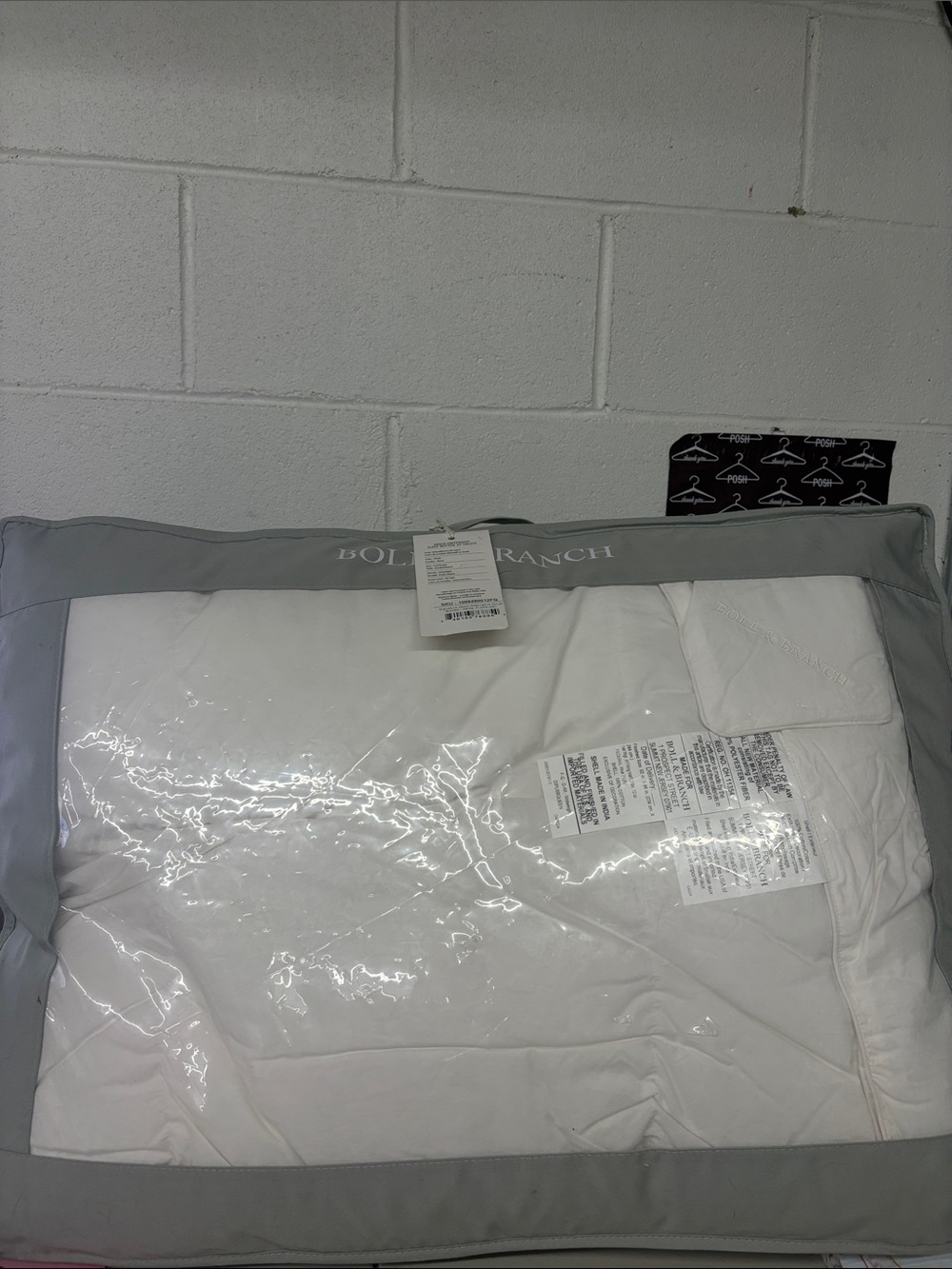 NEW $369 White Comforter - Plush Home Bedding boll & branch primaloft luxury